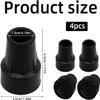 4 Pack Crutches Ferrules for Adults, Walking Stick Rubber Ends, Anti Slip Rubber Replaces Ends, Cane Tip For 19 Mm Diameter, Walking Sticks Canes, Sticks(Black Flower Base) view 2