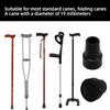 4 Pack Crutches Ferrules for Adults, Walking Stick Rubber Ends, Anti Slip Rubber Replaces Ends, Cane Tip For 19 Mm Diameter, Walking Sticks Canes, Sticks(Black Flower Base) view 3