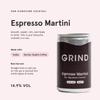 Grind Espresso Martini Tins Pack of 8 14.9% ABV Barista Quality Instant Barista Grade Coffee Ready to Drink Premixed Cocktails view 2