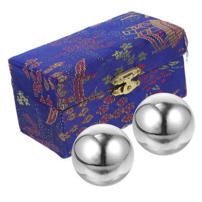 Abaodam Metal Hand Fitness Balls 50mm Set of 2 Hollow Baoding Massage Rolling Balls for Hand Exercise Stress Relief and Physical Therapy in Health Care