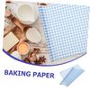 ibasenice Beeswax Food Wrap Roll Blue Checkered Reusable Food Wrap Sheets Natural Wax Coating and Sandwich Packing for Freshness Preservation view 4