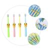 Abaodam 4pcs Cartoon Toothbrush for Ages Soft Bristle Teeth Cleaning Brushes with Adorable Gentle Oral Care for Young Yellow Pink Green Blue view 3