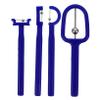 ADOCARN 4pcs Tongue Trainer Set for Adults Portable Oral Muscle Exerciser Speech Therapy Tool Blue U-Shaped Plastic Tongue Tip Trainer for Speech Clarity and Flexibility view 1
