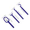 ADOCARN 4pcs Tongue Trainer Set for Adults Portable Oral Muscle Exerciser Speech Therapy Tool Blue U-Shaped Plastic Tongue Tip Trainer for Speech Clarity and Flexibility view 2