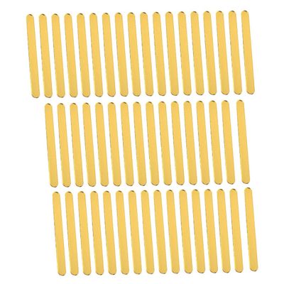 Reusable Acrylic Ice Cream Sticks, 50Pcs Black Craft Sticks for Candy Apple & Kids DIY Projects(Gold)