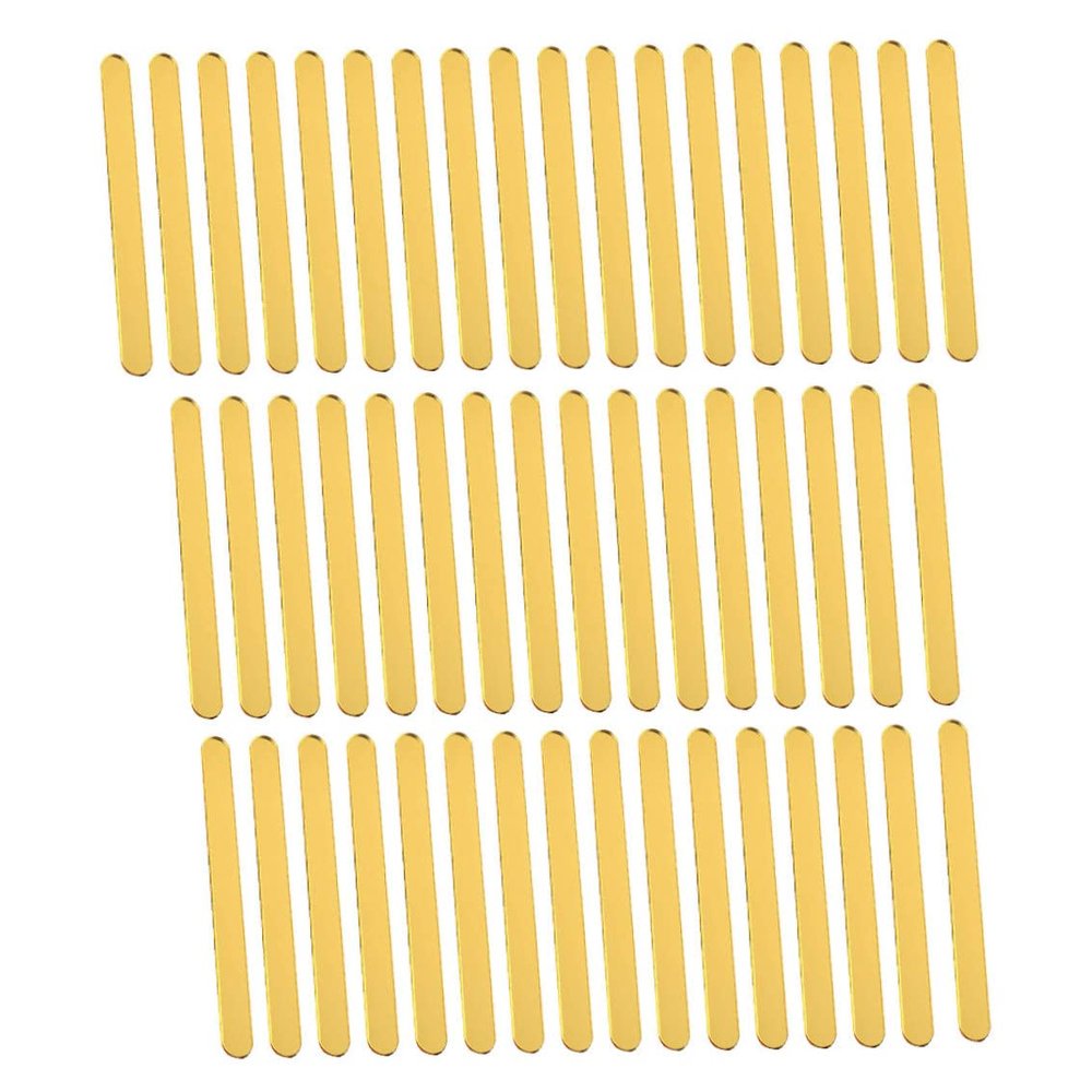 Reusable Acrylic Ice Cream Sticks, 50Pcs Black Craft Sticks for Candy Apple & Kids DIY Projects(Gold)