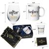 PUGED Before Work After Work Because Work Gift Set 11 oz Coffee Mug 18 oz Wine Glass 2 oz Shot Glass with Gifted Box for Coworkers Boss Office Gifts Bosses Day Christmas Farewell Party Gift (Black) view 3