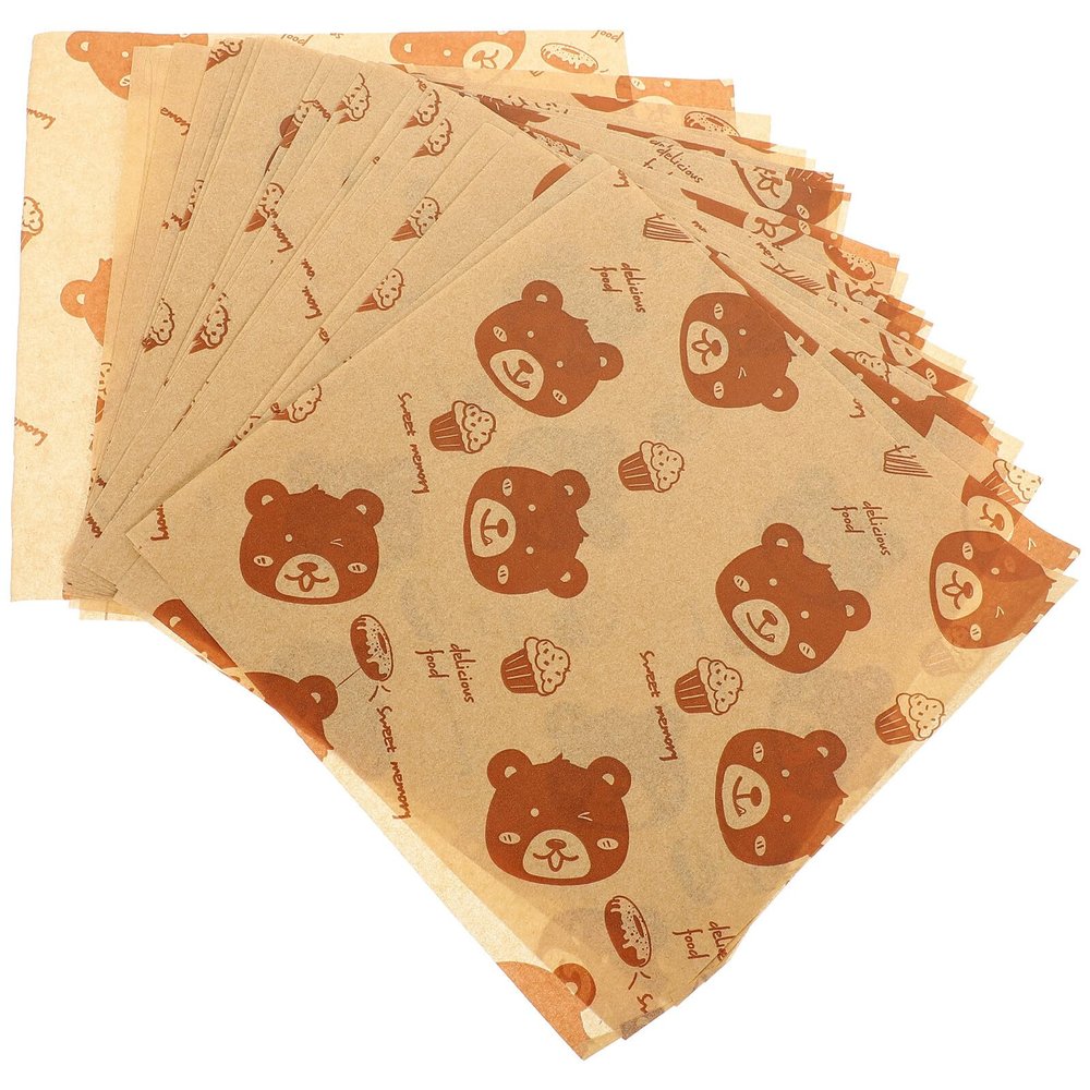 SHINEOFI 500 Sheets Greaseproof Sandwich Paper and Food Basket Liners Made from Sturdy Paper, Oil-Proof and Waterproof for Picnics and Storing Leftovers, for Wrapping Bread and French