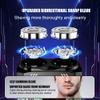 Eieenotee Magnetic Double Blade for Men Electric Shaver Rechargeable LCD Display Portable Beard Trimmer Face Shaver B view 2
