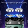 Eieenotee Magnetic Double Blade for Men Electric Shaver Rechargeable LCD Display Portable Beard Trimmer Face Shaver B view 4