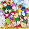 24 Days Countdown Christmas Box: 24Pcs Handmade Crochet Vegetables/Fruits/Animals with Positive Quotes,Emotional Support Advent Calendar 2025,Christmas Gifts,Countdown Gift Boxes,Gift for her view 3