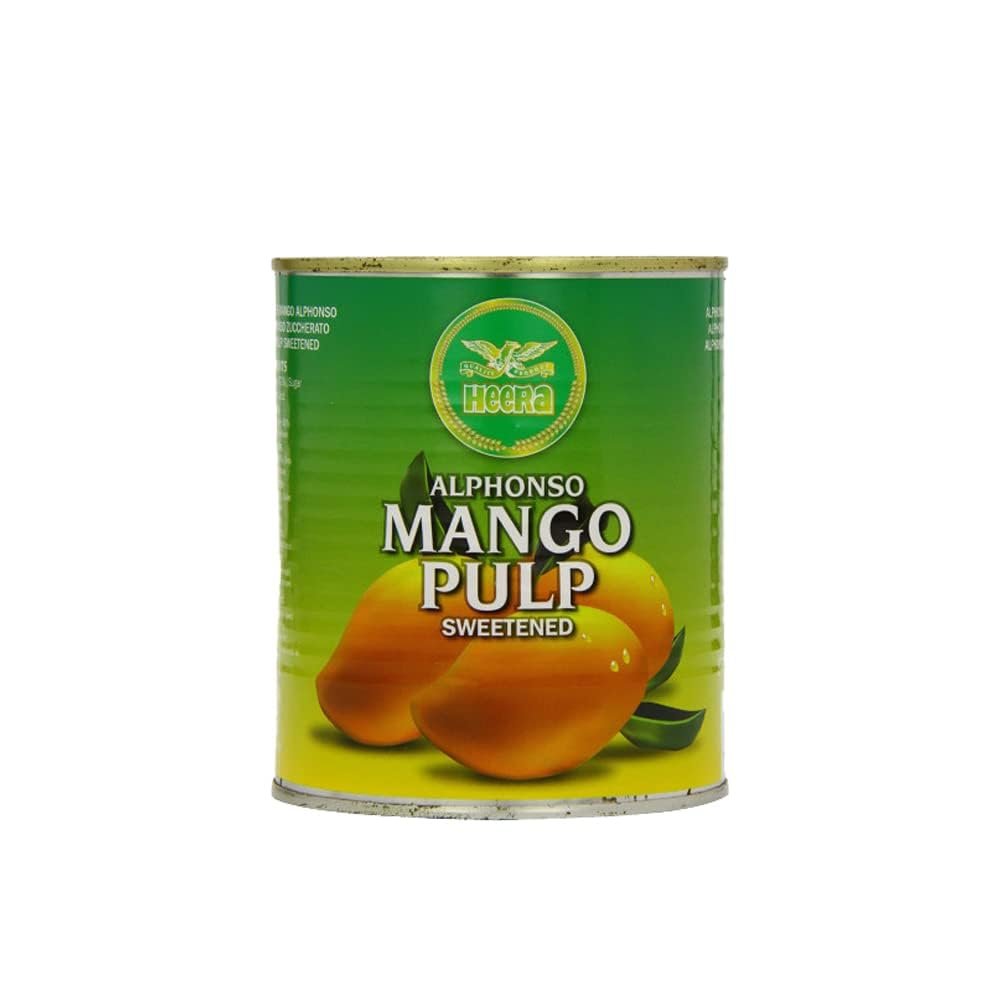 Heera's Alphonso Mango Pulp 850G Mango Puree Drink Refreshing Drink Product Of India Pack Of 1