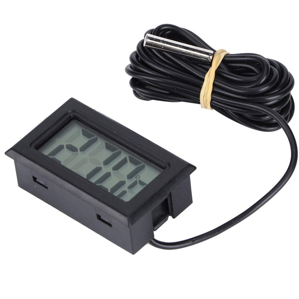 Qcwwy Aquarium Digital Thermometer, Lightweight Plastic Lcd Display, Accurate Temperature Gauge For Fish Tank -50 To 110 Digital Thermometer