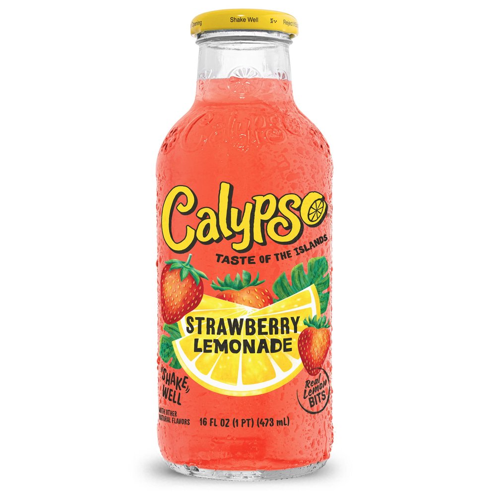 Calypso Lemonade | Island-Inspired Flavors with Real Lemon | Pack of 3 | (Strawberry Lemonade)