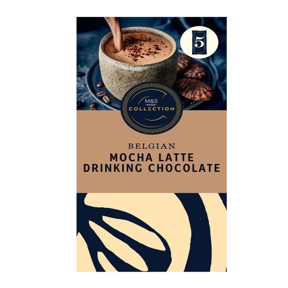 M&S Collection Belgian Mocha Latte Drinking Chocolate, Premium Hot Chocolate Mix- 175G