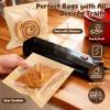 100PCS Bakery Bags with Window, 7.1 x 7.5 IN Individual Cookie Bags with Seal, Brown Cookie Packaging, Heat Sealable & Grease Resistant Paper Pastry Bags for Baked Goods Bagel Donut Sandwich Bread view 3