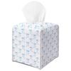 Blue Ribbon Bow Tissue Box Cover, Square Tissue Box Cover Leather Tissues Holder, Facial Paper Organizer Dispenser for Home Bathroom Office Bedroom Tabletop Decor -21 view 1