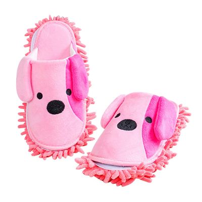 HOLIDYOYO Washable Chenille Detachable Slippers for Room and Kitchen Cleaning, Practical Mop Slippers to Clean Dust, Dirt and Hair from Floors with Comfortable Cotton Material