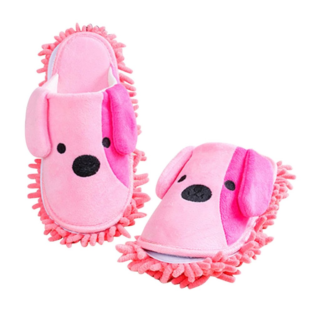 HOLIDYOYO Washable Chenille Detachable Slippers for Room and Kitchen Cleaning, Practical Mop Slippers to Clean Dust, Dirt and Hair from Floors with Comfortable Cotton Material
