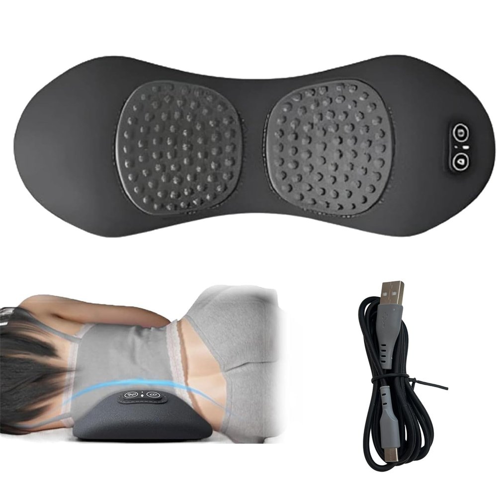 3 in 1 Back Therapy, Prevalnt 3-in-1 Back Massager, Electric Sciatica Massager with Traction Lifting, Vibration & Heat, Waist & Neck and Shoulder Massager (Black)