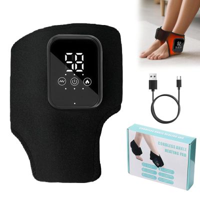 3 Speeds 3 Heating Levels Foot Massager, Triple Therapy Foot Massager, Heated Foot Massagers, Foot Renew Triple Method Massager, Portable Cordless Ankle Massager, Heated Ankle Brace (A-Black*1)