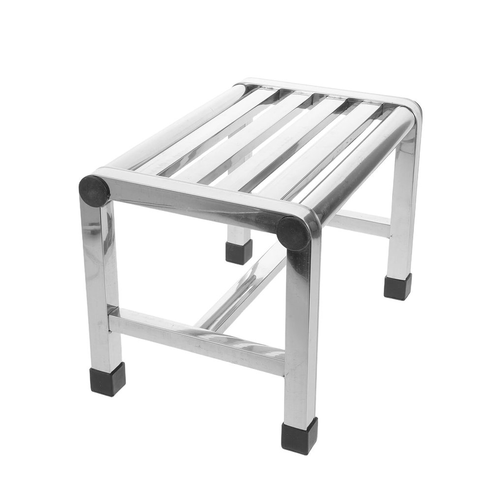 NESTINGHO Stainless Steel Shower Foot Stool with Anti-Slip Surface for Bathroom Use, Safe and Sturdy Kid Step Stool Suitable for Home and Bathtub, Compact Size for Easy Handling
