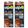 High Protein Soya Chocolate Flavour Long Life Dairy Free Drink Alpros 2x1L (2x1L) view 1