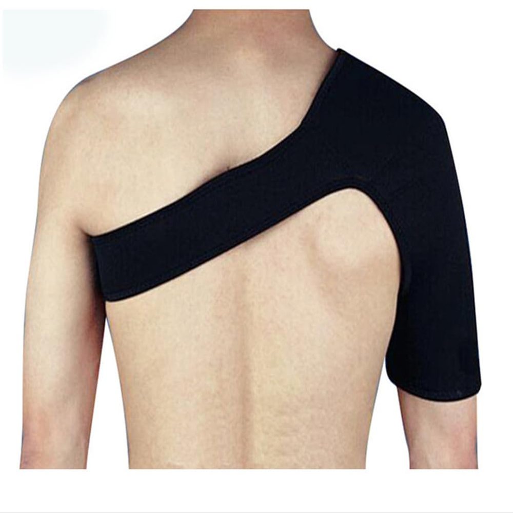 IUYIXWFP Unisex Adjustable Elastic Sport Pain Relief Single Shoulder Protector Brace Support Strap Wrap Belt Band Pad Back Brace,right