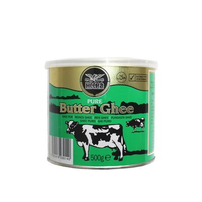 Heera's Butter Ghee 500G Traditional and Authentic Ghee, Vegan Product of India Pack of 1