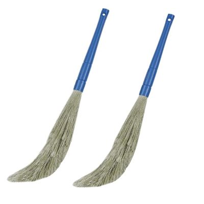 Traditional Indian Floor Dust Broom Jhaadu/Jhadoo Natural Grass Home Cleaning Brush for Daily Sweeping Broom for Floors & Corners (2 Piece)