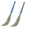 Traditional Indian Floor Dust Broom Jhaadu/Jhadoo Natural Grass Home Cleaning Brush for Daily Sweeping Broom for Floors & Corners (2 Piece) view 1