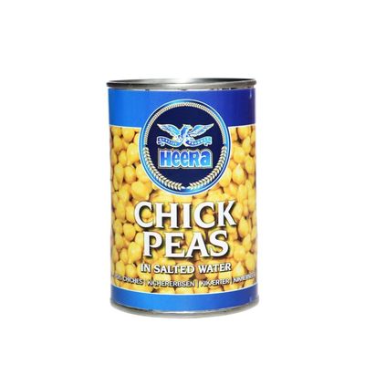 Heera Boiled Chickpeas 400G Chickpeas In Salted Water Product Of India Pack Of 1