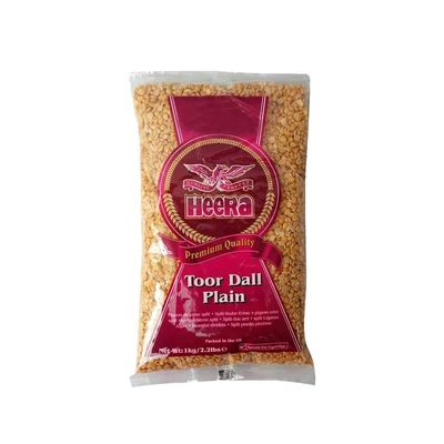 Heera Toor Dall 1KG Plain Dall Essential For Cooking, Split Pigeon Peas Product Of India Pack Of 1