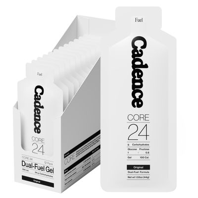 Cadence Energy Gels For Running - 24g Carbs Per Gel - 12 Pack - Neutral