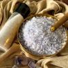 400g Ancient Blue Salt Coarse with Grinder 84+ Minerals, High Potassium, Lower Sodium Unprocessed, Hand-Harvested Gourmet Finishing Salt, GMO-Free