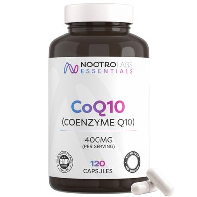 CoQ10 Supplement with Magnesium & B Vitamins, 400mg Ubiquinone CoEnzyme Q10 High Strength Capsules for Energy, Cardiovascular Function & Daily Vitality Support, (60 Servings, 2 Month Supply)