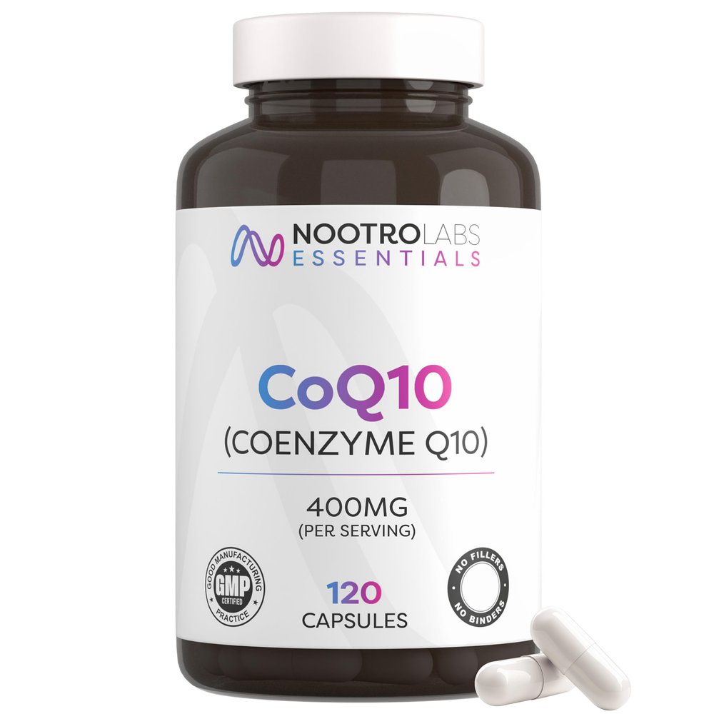 CoQ10 Supplement with Magnesium & B Vitamins, 400mg Ubiquinone CoEnzyme Q10 High Strength Capsules for Energy, Cardiovascular Function & Daily Vitality Support, (60 Servings, 2 Month Supply)