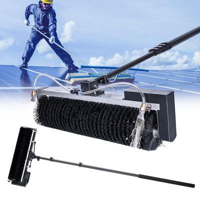 Telescopic Cleaning Brush with Extension Pole for High Reach Outdoor Surfaces