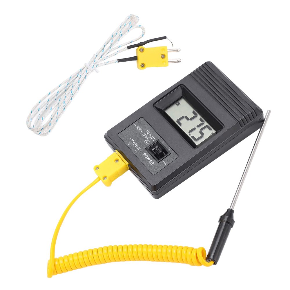 Pissente Digital Thermometer, K Type Temperature Probe Abs Material, Lcd Display, K-Type Probe, -58F To 572F Temperature Range, Ideal, Digital Thermometer, K-Type Thermocouple Probe Sensor Temperatu