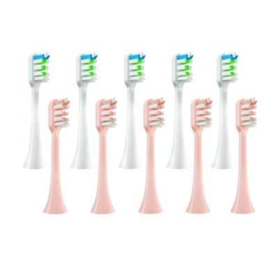 12pcs Brush Sonic Toothbrush Soft Bristle NozzlesCompatibility for X3/X3U/X5 Replacement Heads Clean Tooth(6White with 6Pink)
