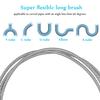 KOMBIUDA 4 Set Drain Cleaning Brush Flexible Tube Cleaner Drain Unblocker Plunger Sticks for Kitchen and Bathroom Sink Pipes Bendable Design Hair Removal view 4