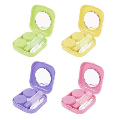 BIGTEDDY Portable Contact Lens Travel Kit with Mirror, Empty Drop Bottle, Lens Case and Tweezer Compact Storage Set