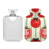 Cute Cartoon Tomato Red hot Bottle Water Bag with Soft Cover, 2L hot Water Bag for Hot and Cold Therapies view 2