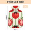 Cute Cartoon Tomato Red hot Bottle Water Bag with Soft Cover, 2L hot Water Bag for Hot and Cold Therapies view 3