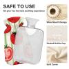 Cute Cartoon Tomato Red hot Bottle Water Bag with Soft Cover, 2L hot Water Bag for Hot and Cold Therapies view 4