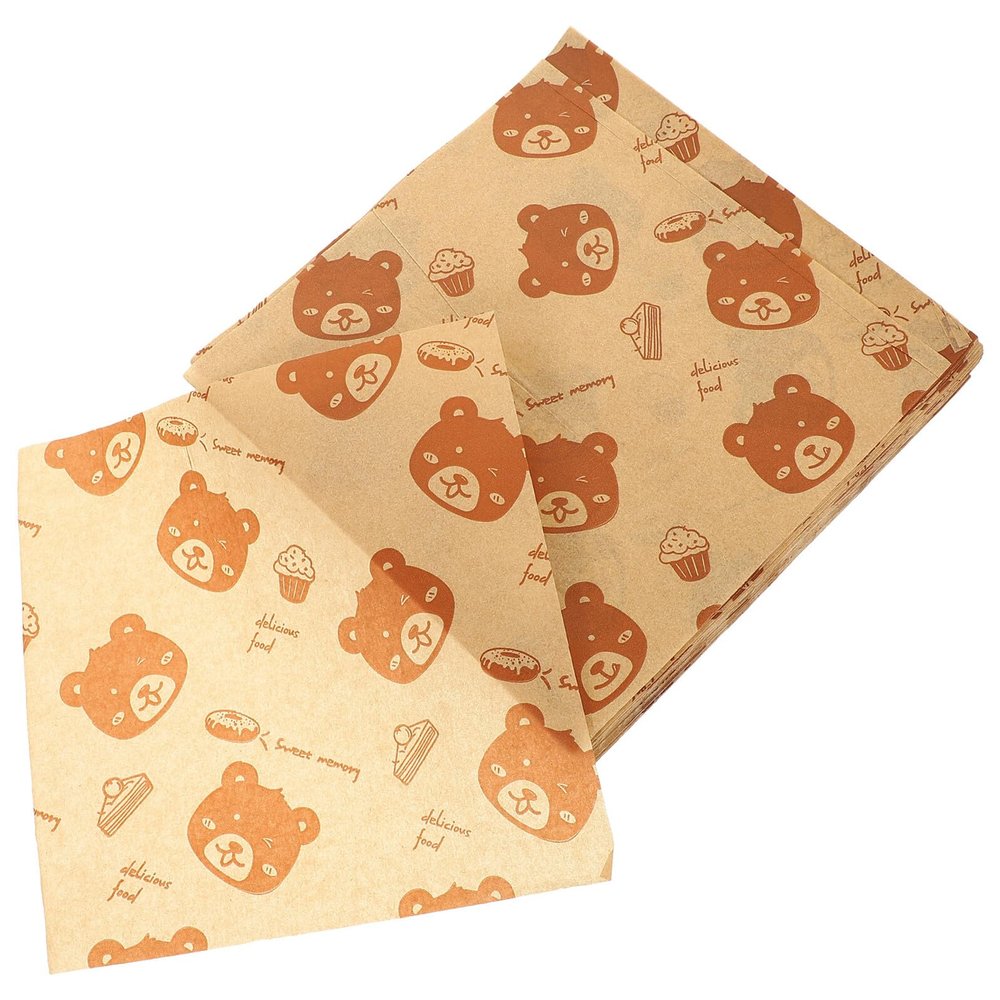 TOGEVAL Food Wrapping Paper 500 Sheets Greaseproof Sandwich Paper for Sandwiches Cakes Cookies and Fried Food Multi-Use Non-Tear Design for Picnics and Parties