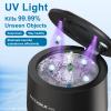 Ultrasonic Cleaning Device Tooth Splint with UV Sterilisation, 45 kHz High Frequency, 4 Modes UV Tooth Splint Cleaning, 200 ml Tooth Cleaning Container, Retainer, Night Splints, Aligner etc., Black view 3