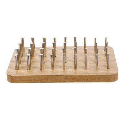 ABOOFAN Wooden Finger Exerciser Hand Rehabilitation Trainer Pegboard for Desk Use Occupational Therapy Tool to Improve Dexterity and Strength