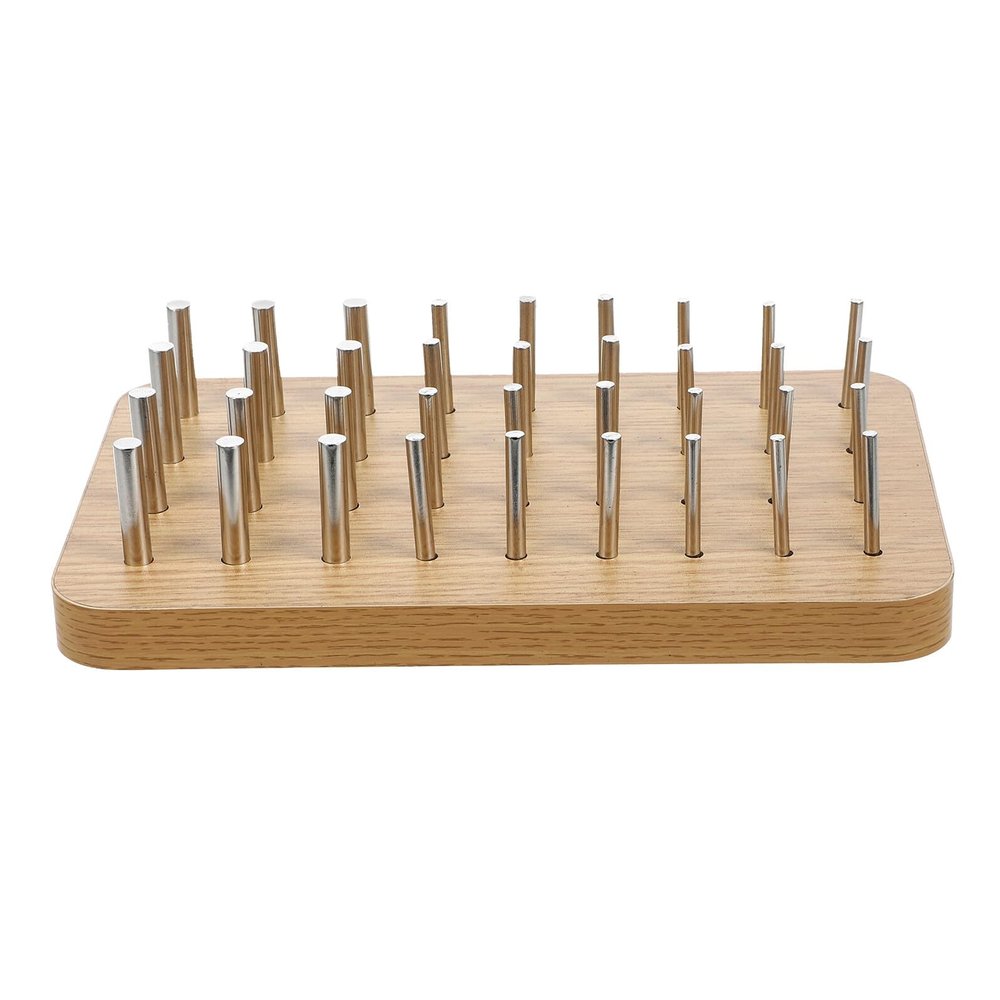 ABOOFAN Wooden Finger Exerciser Hand Rehabilitation Trainer Pegboard for Desk Use Occupational Therapy Tool to Improve Dexterity and Strength