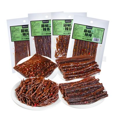 DAMAICHUHAI Latiao Spicy Strip,Spicy Sticks,Chinese Snacks,Sichuan Peppercorn Strips (4 Sizes) are Numbing, and The More You Chew, The More Delicious They Become,240g/8oz.